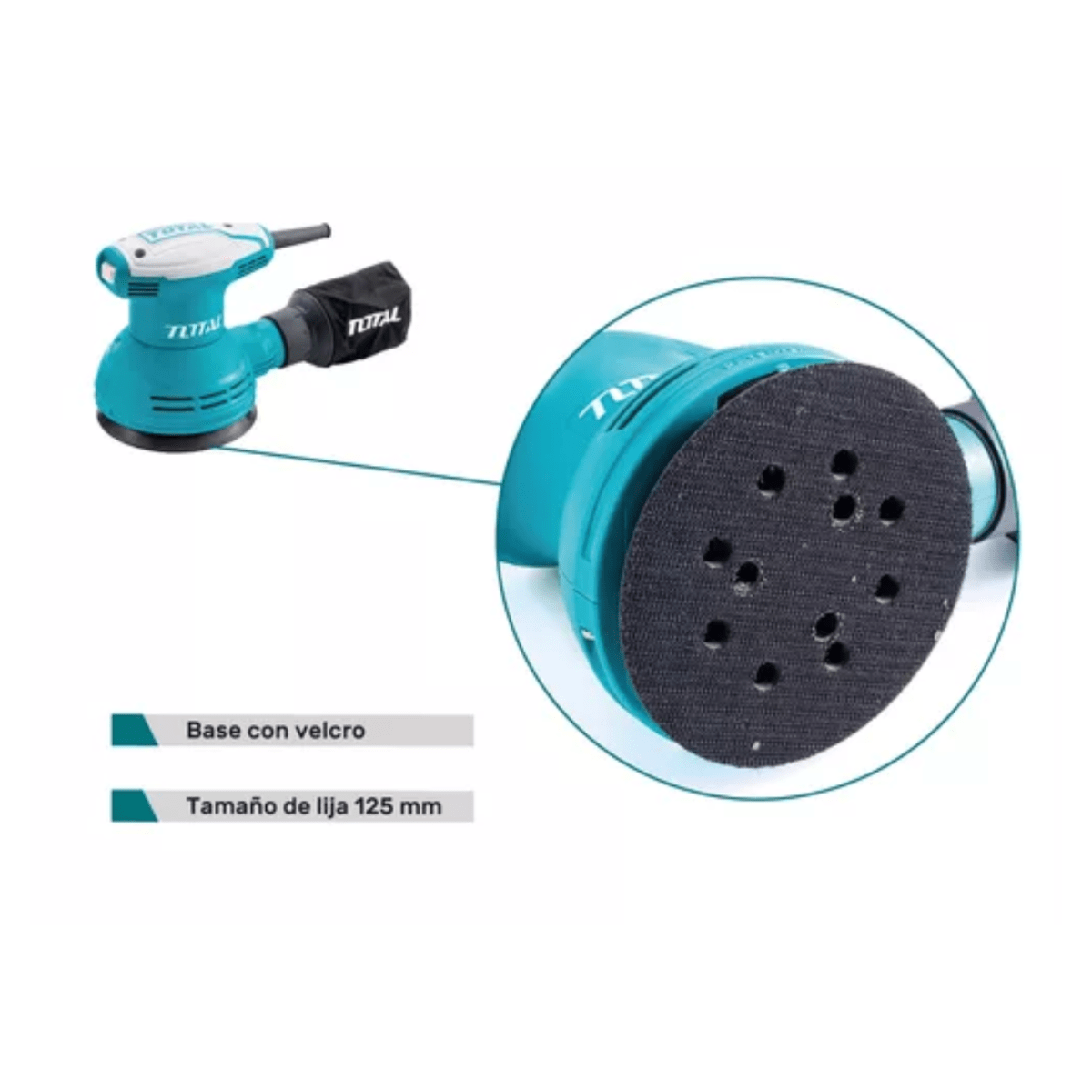 Lijadora roto orbital 320w Industrial Total4