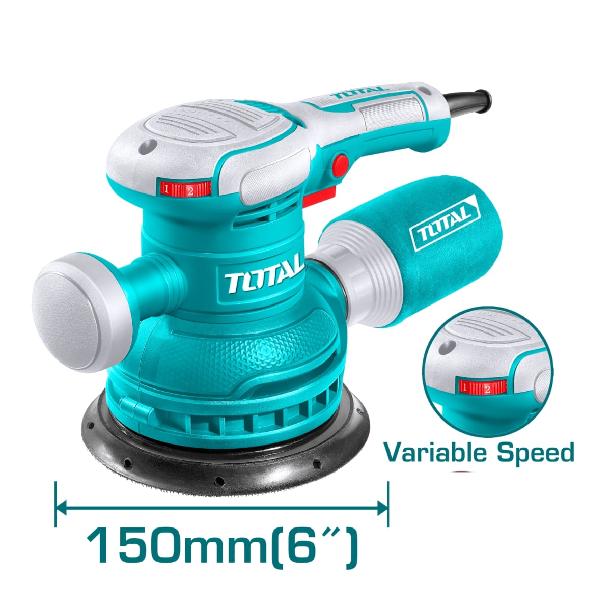 Lijadora Orbital 6'' 450w Total3