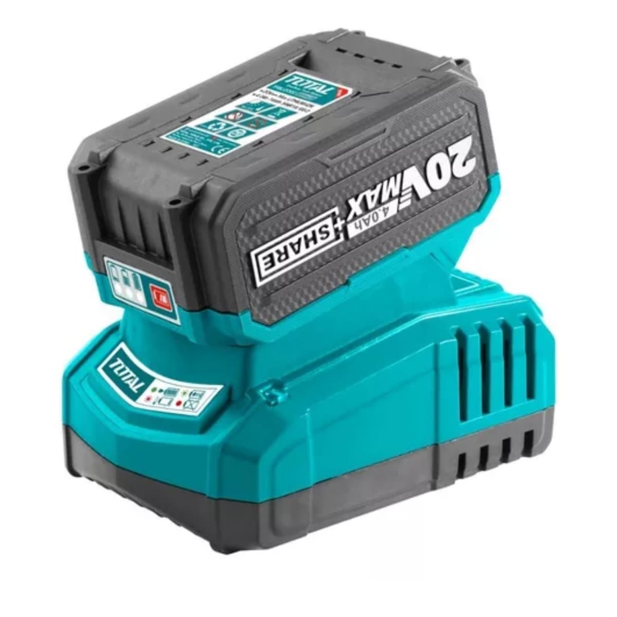 Bateria 4 ah + cargador industrial Total4