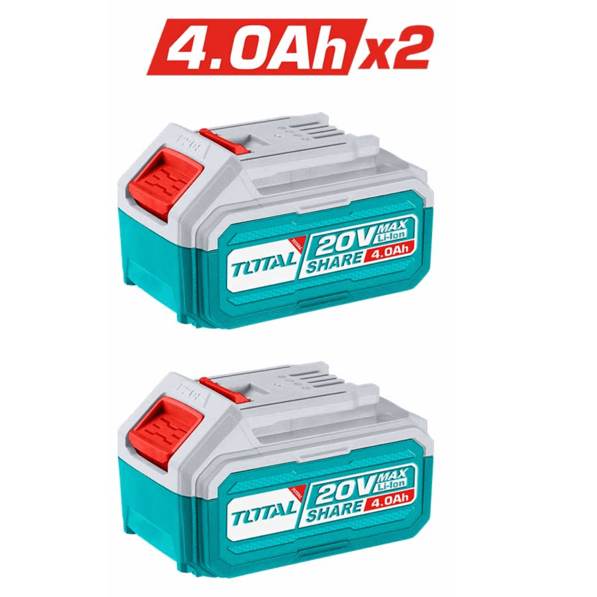 Combo bateria 2 x 4.0 AH li-ion + cargador 20V Total2