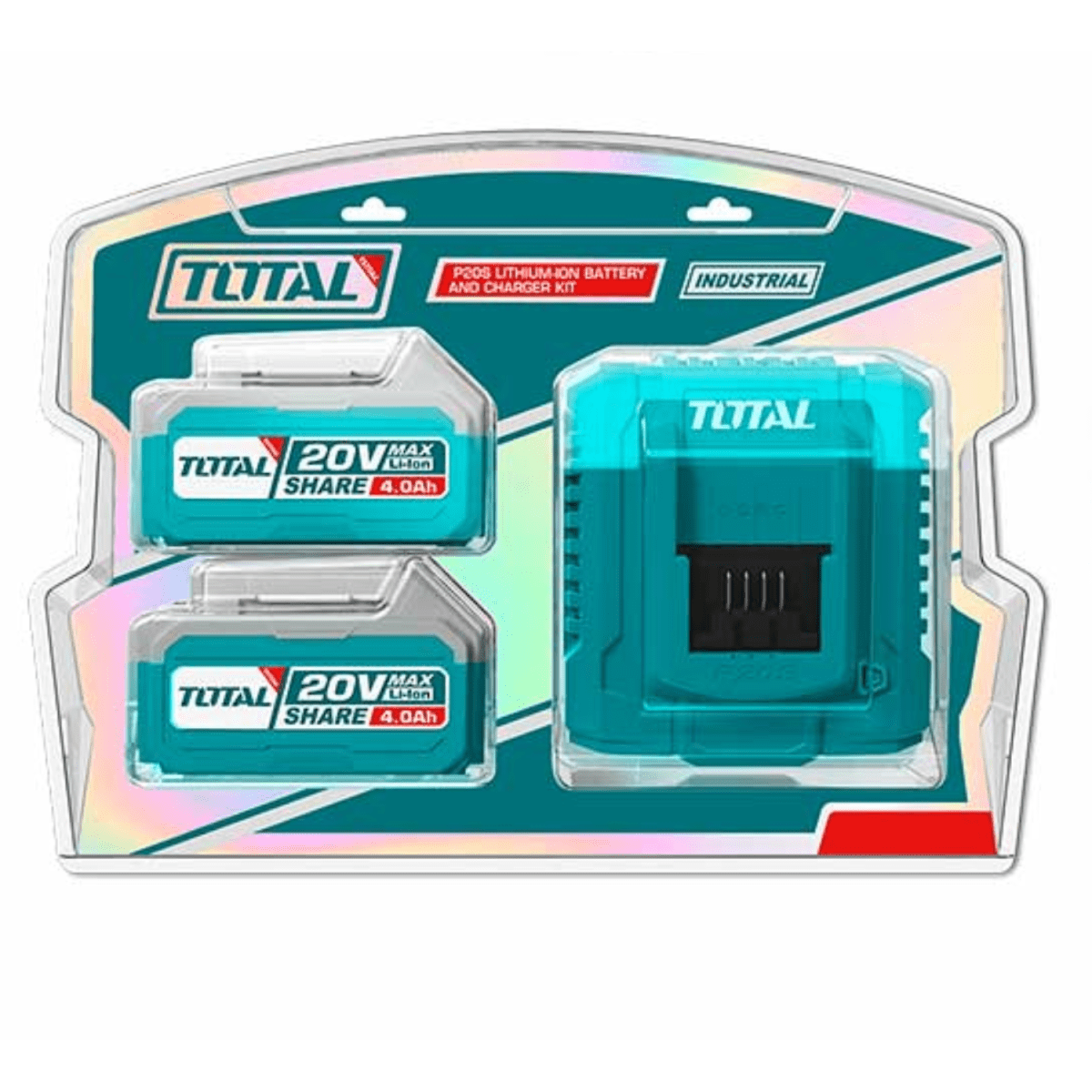 Combo bateria 2 x 4.0 AH li-ion + cargador 20V Total4