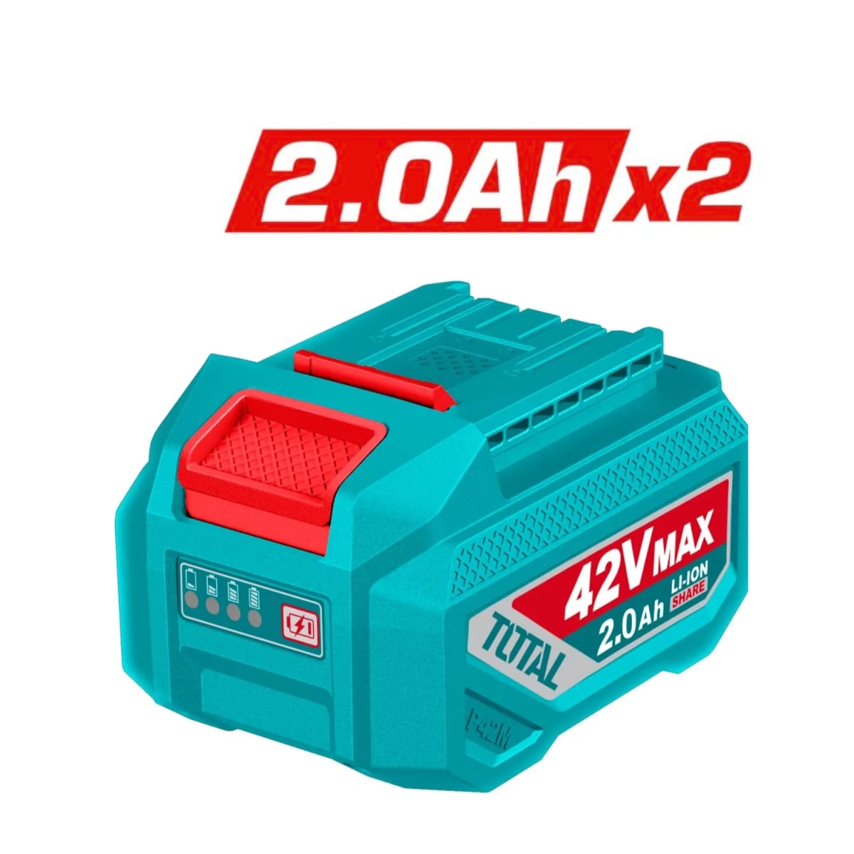 Combo de 2 Batería 2.0 Amp + Cargador Rápido 42v Total3