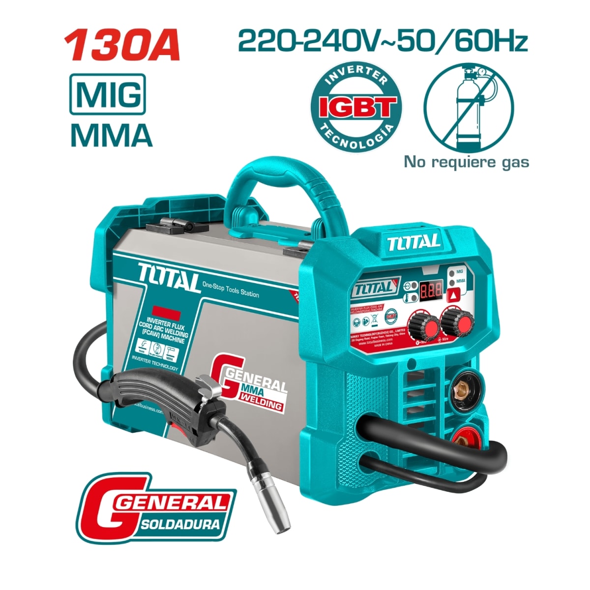 Soldadora inverter MIG/MMA  130AMP Total2