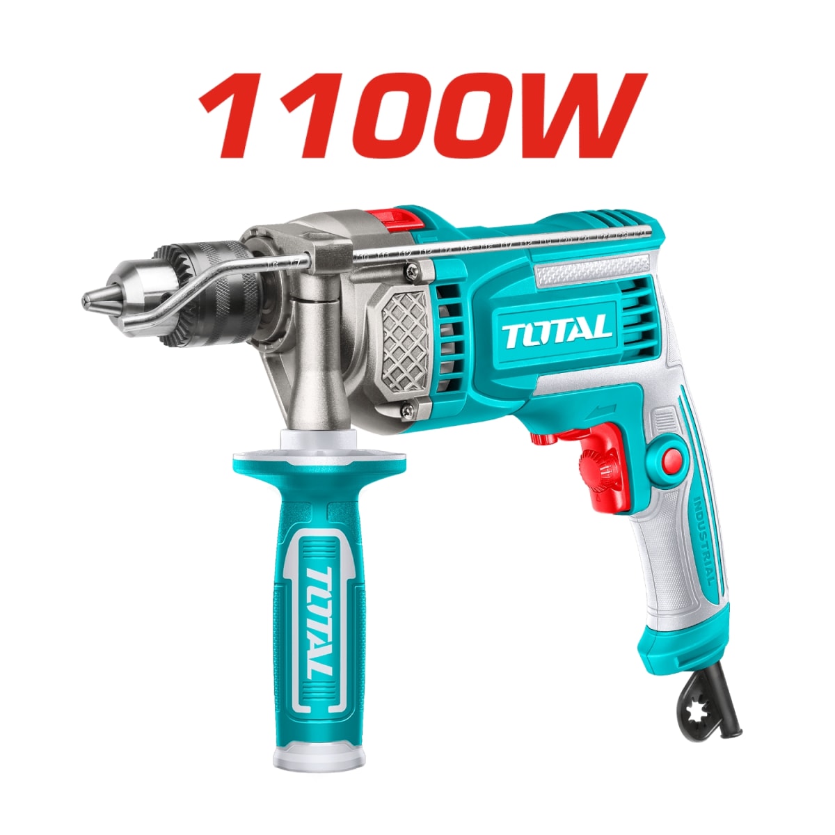 Taladro percutor 1100w 13mm industrial Total2