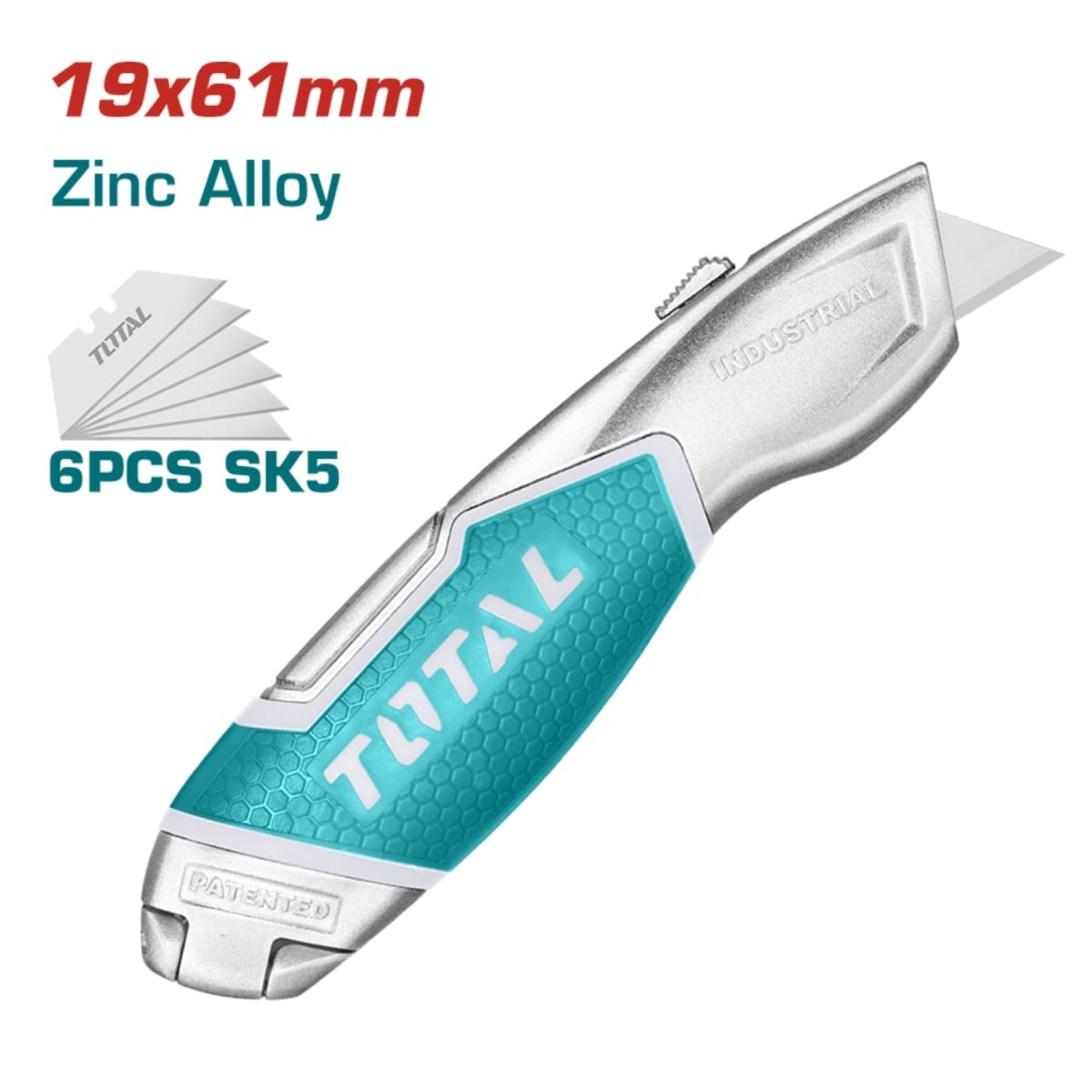 Cutter navaja retractil 19x61mm pesado Total2
