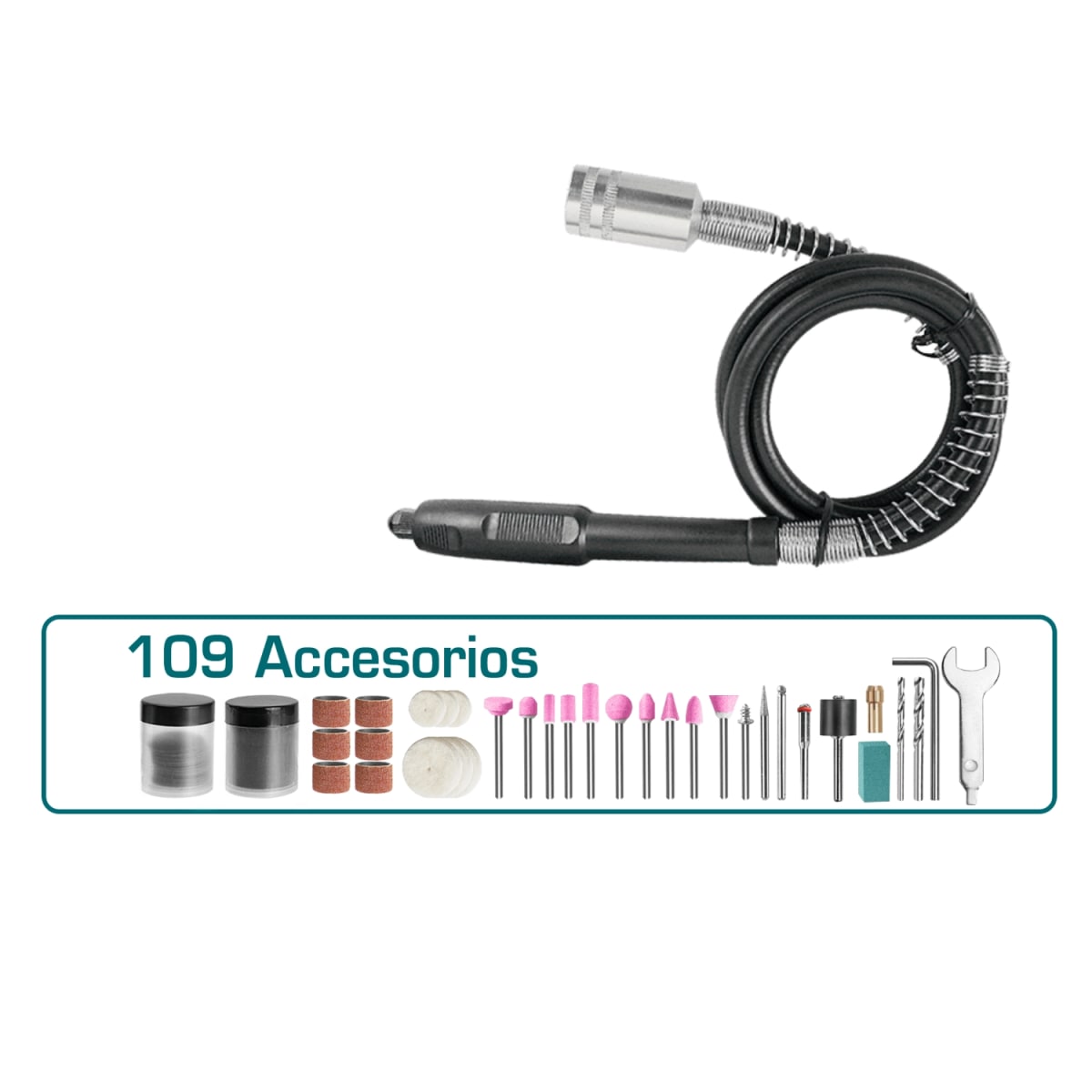 Caja Organizadora 14'' Pretul + Mini rectificador 130w Total8