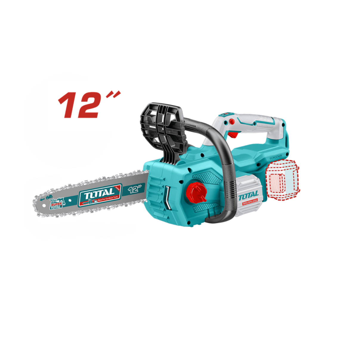 Motosierra Inalámbrica 12'' incluye 2 baterías 4ah Total2