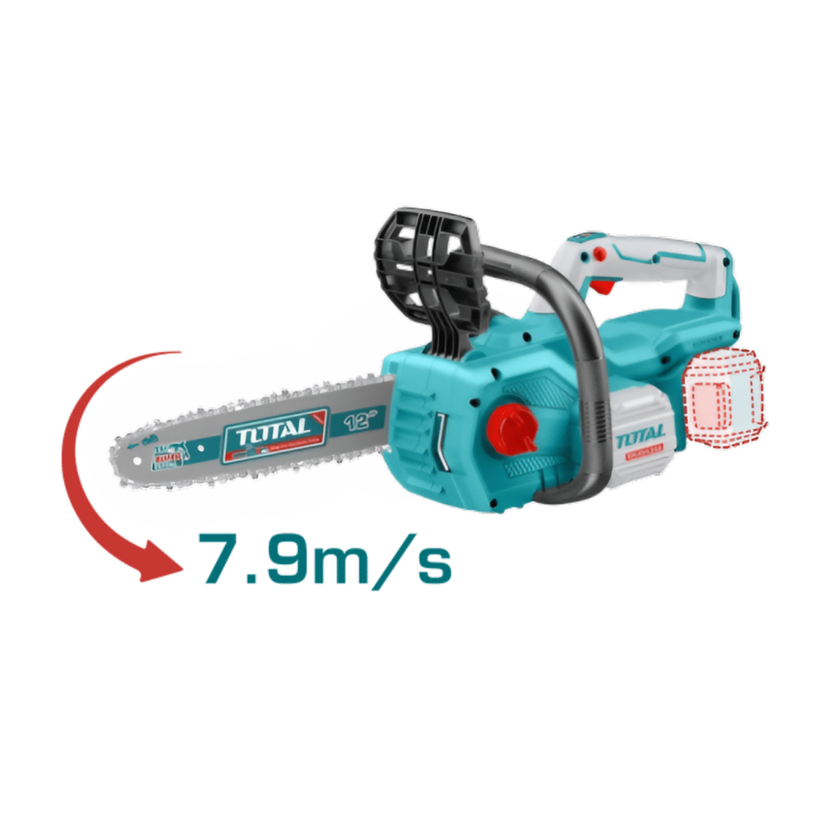 Motosierra Inalámbrica 12'' incluye 2 baterías 4ah Total3