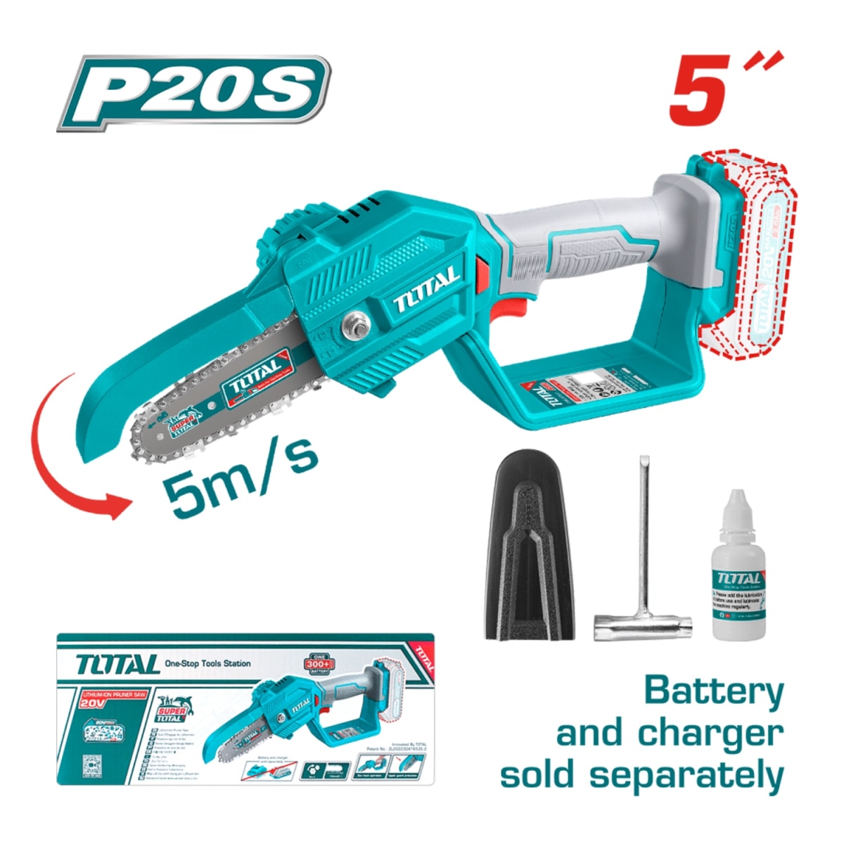 MiniSierra Inalambrica 5'' (solo cabezal) 20v Total2