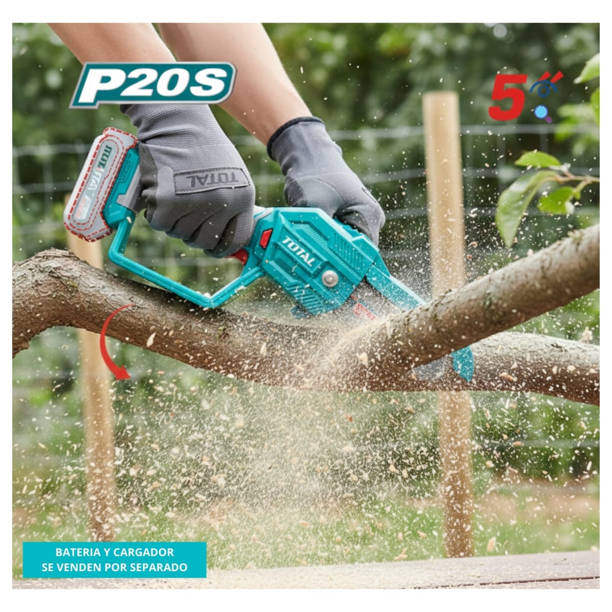 MiniSierra Inalambrica 5'' (solo cabezal) 20v Total3