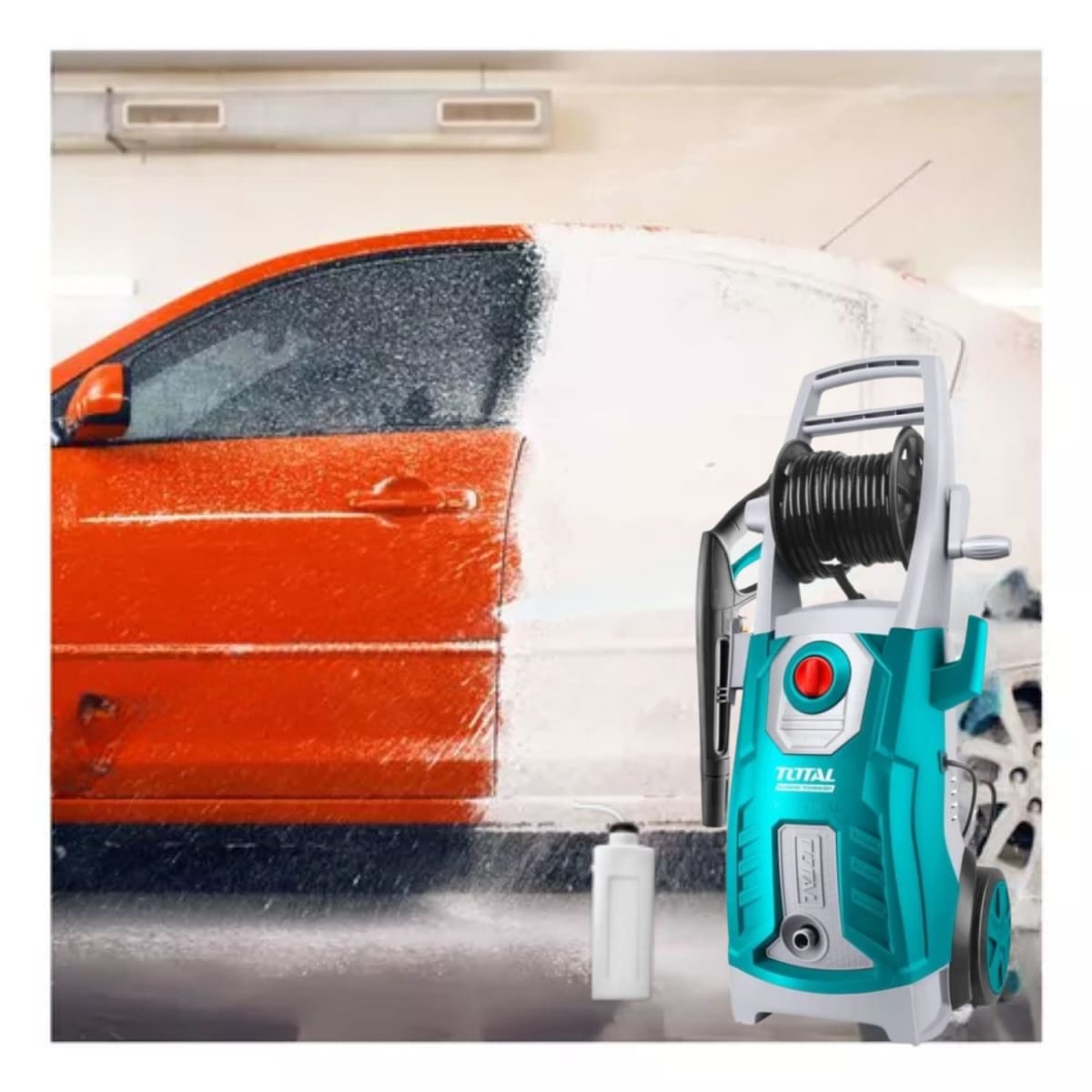Hidrolavadora 2800w 2600psi + shampunera Total4