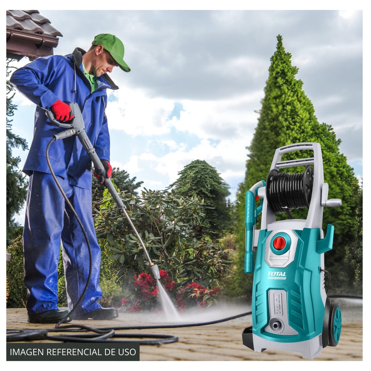 Hidrolavadora 2800w 2600psi + shampunera Total6