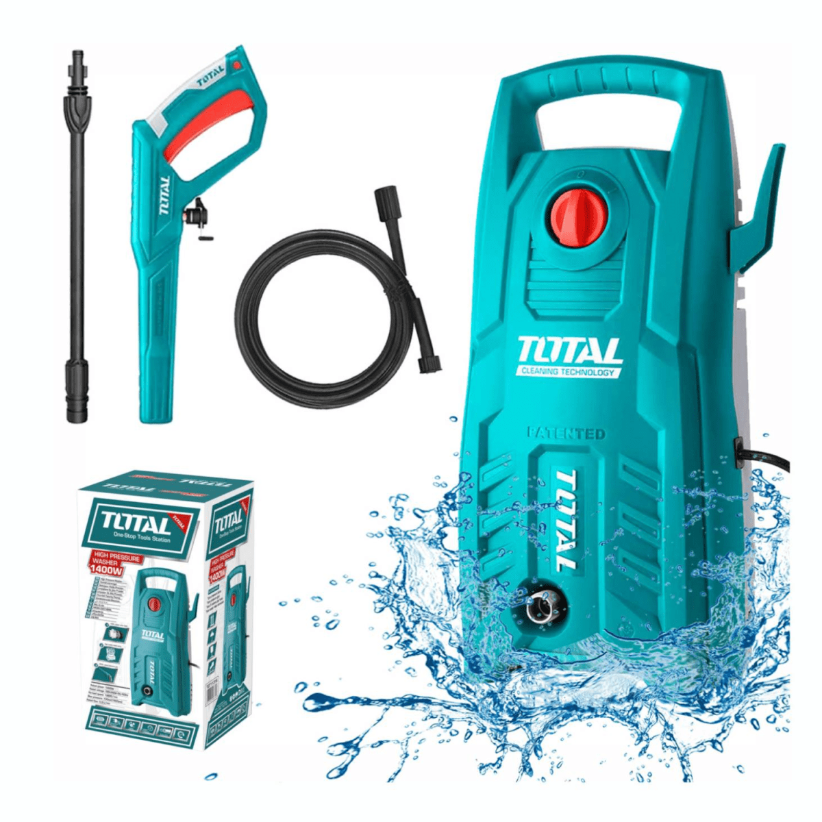 Hidrolavadora 1400w Total + manguera y conectores2