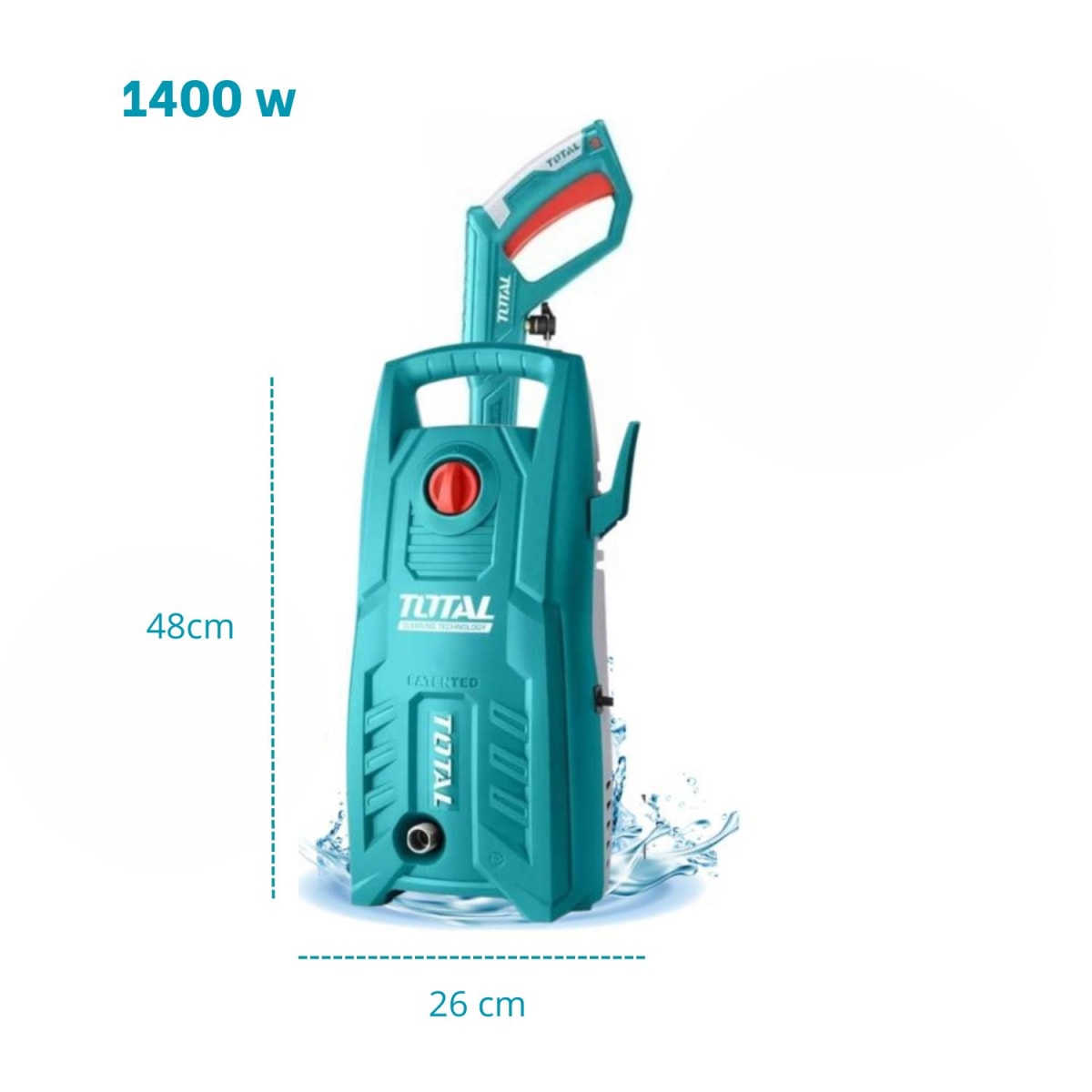 Hidrolavadora 1400w + shampunera Total3