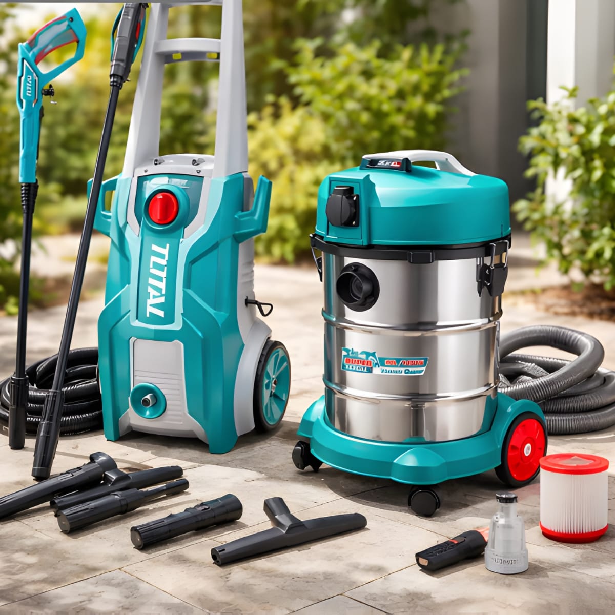 Hidrolavadora 2000w + Aspiradora 30 litros industrial Total2