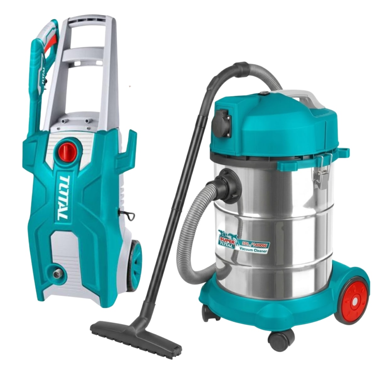 Hidrolavadora 2000w + Aspiradora 30 litros industrial Total1