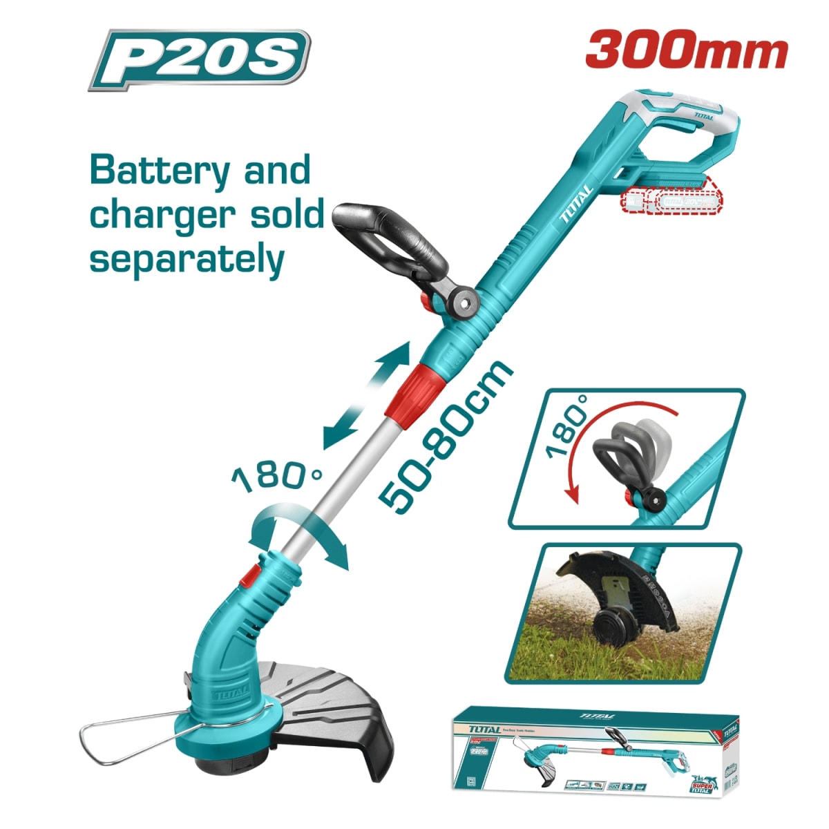 Cortador de Cesped 82000 RPM (solo cabezal) 20v Total2