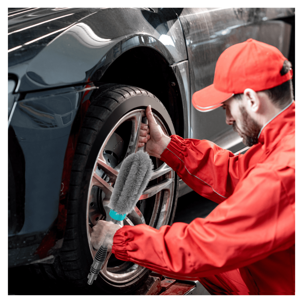 Escobilla para lavar llantas de carro para hidrolavadora Total4