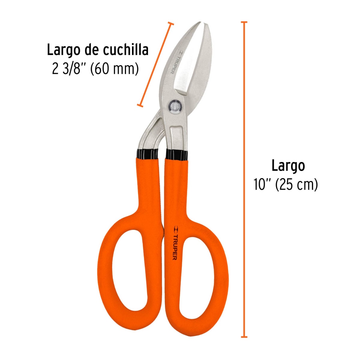 Tijera para hojalatero 10´´ angulada, Truper3