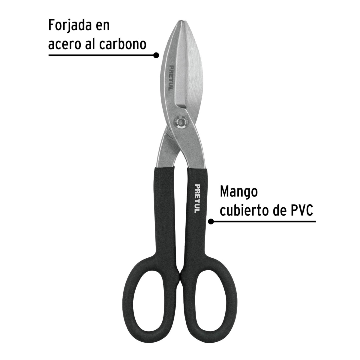 Tijera para hojalatero 12´´, Pretul2
