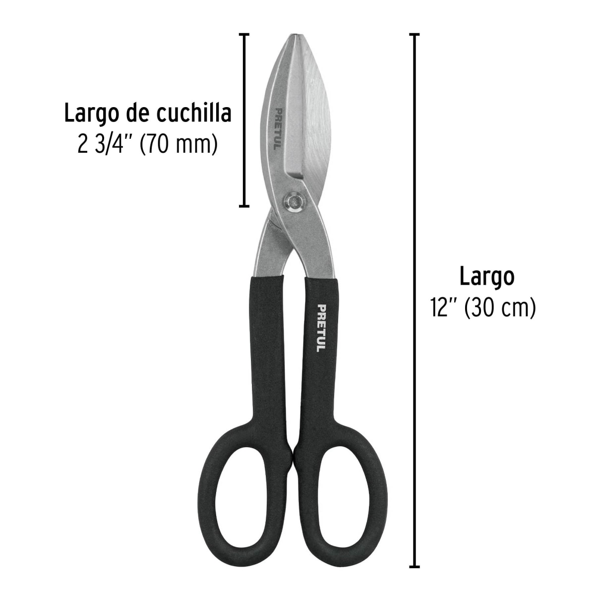 Tijera para hojalatero 12´´, Pretul3