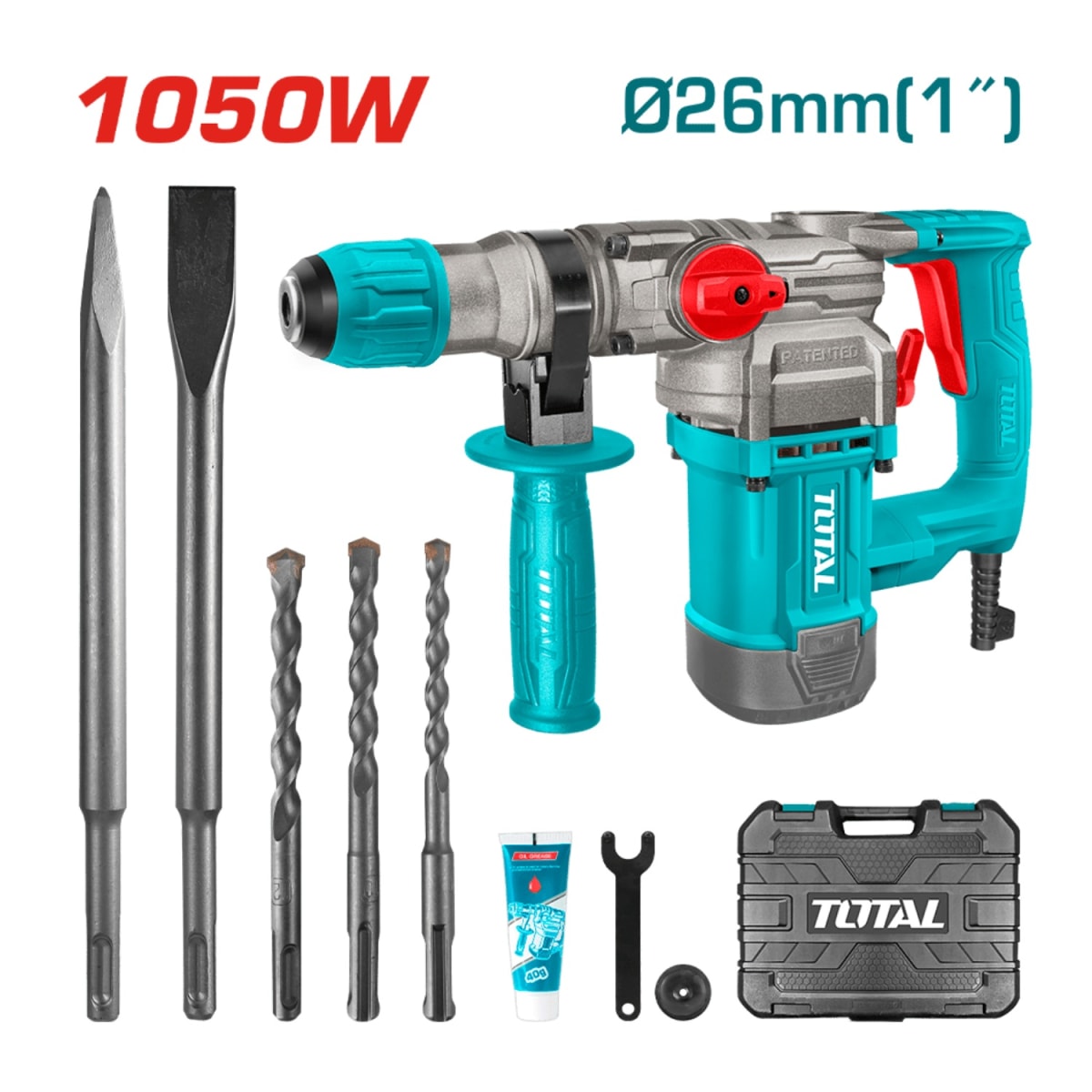 Rotomartillo SDS Plus 1050w 4.5J industrial Total2