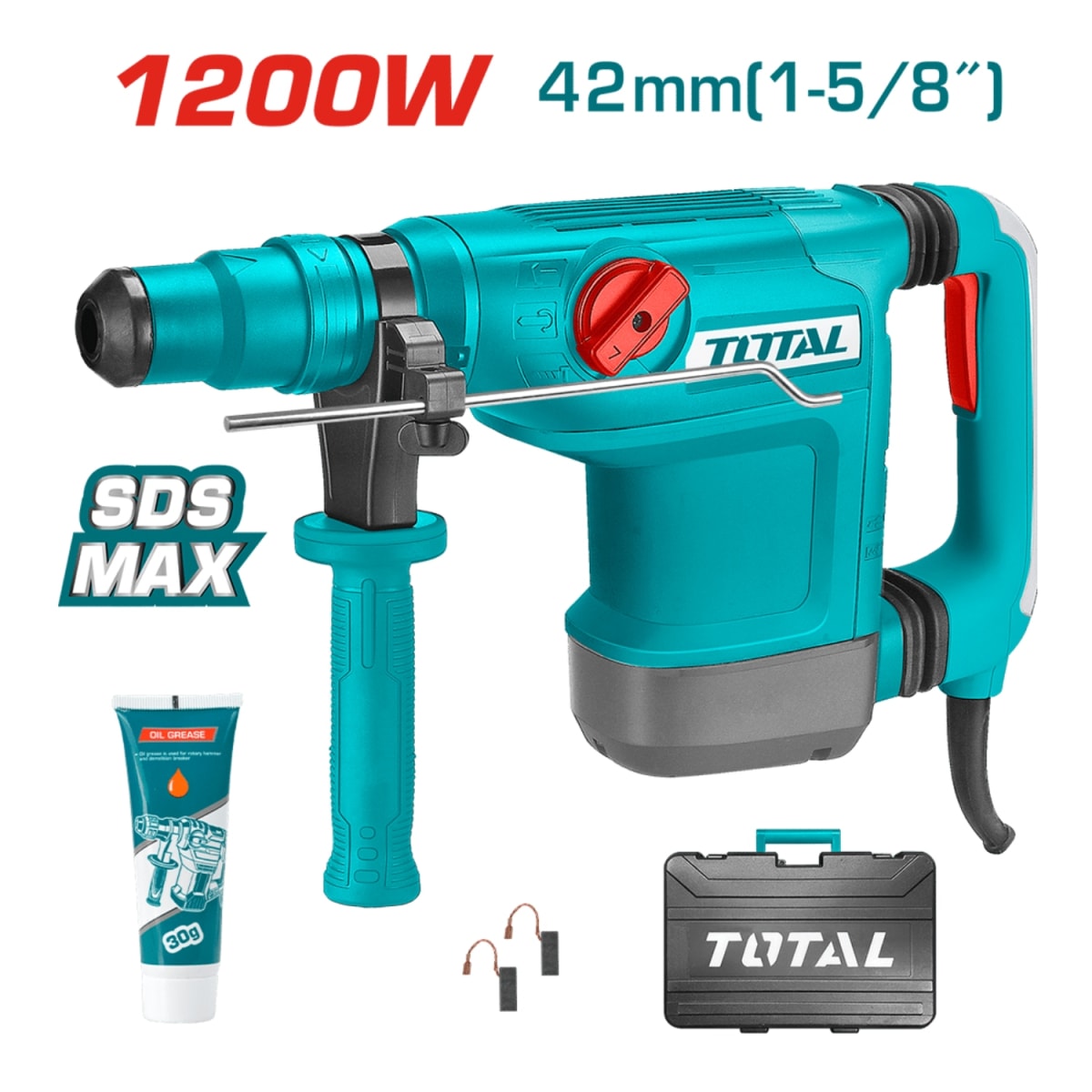 Rotomartillo SDS Max velocidad variable 1200w 2-10J Total2