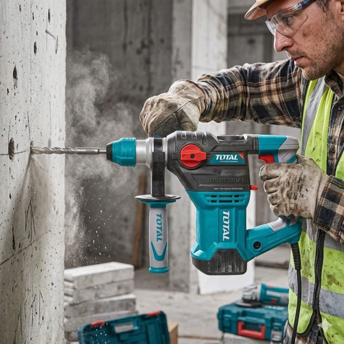 Rotomartillo SDS Plus 1500w + Amoladora 900w Total3