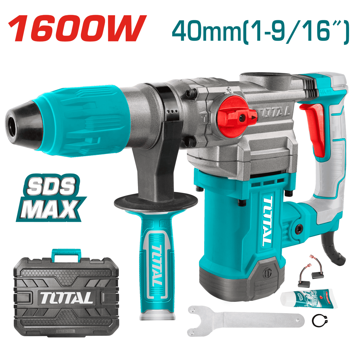 Rotomartillo SDS Max 1600w 10 Joules industrial Total2