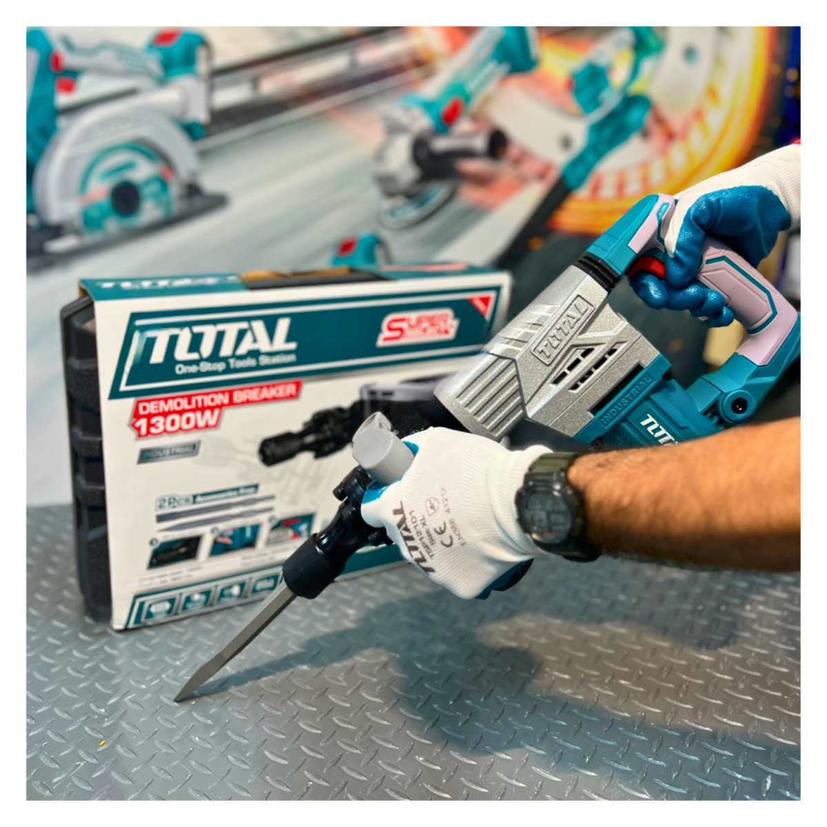 Martillo demoledor Hex 1300W 20 Joules industrial Total3