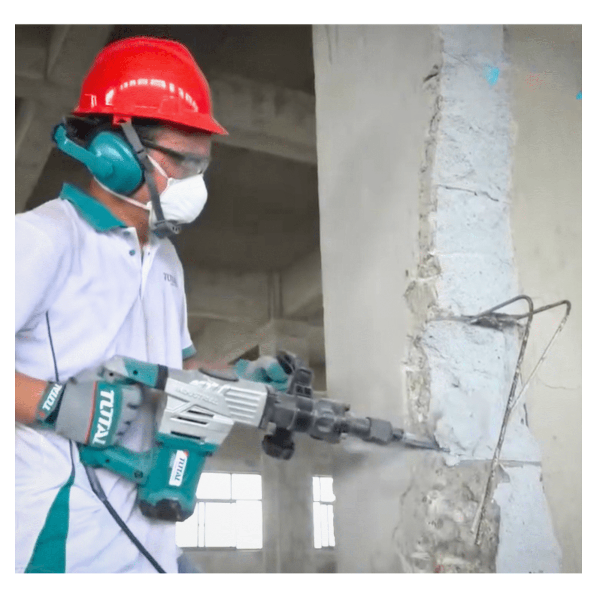 Martillo demoledor hexagonal 1300w 20 Joules Total4