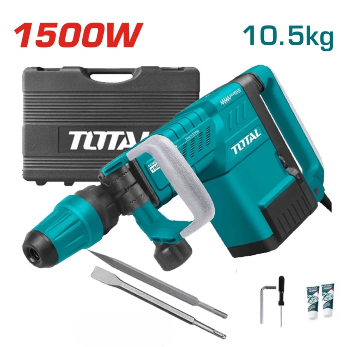 MARTILLO DEMOLEDOR 1500W 25J SDS MAX Industrial Total6