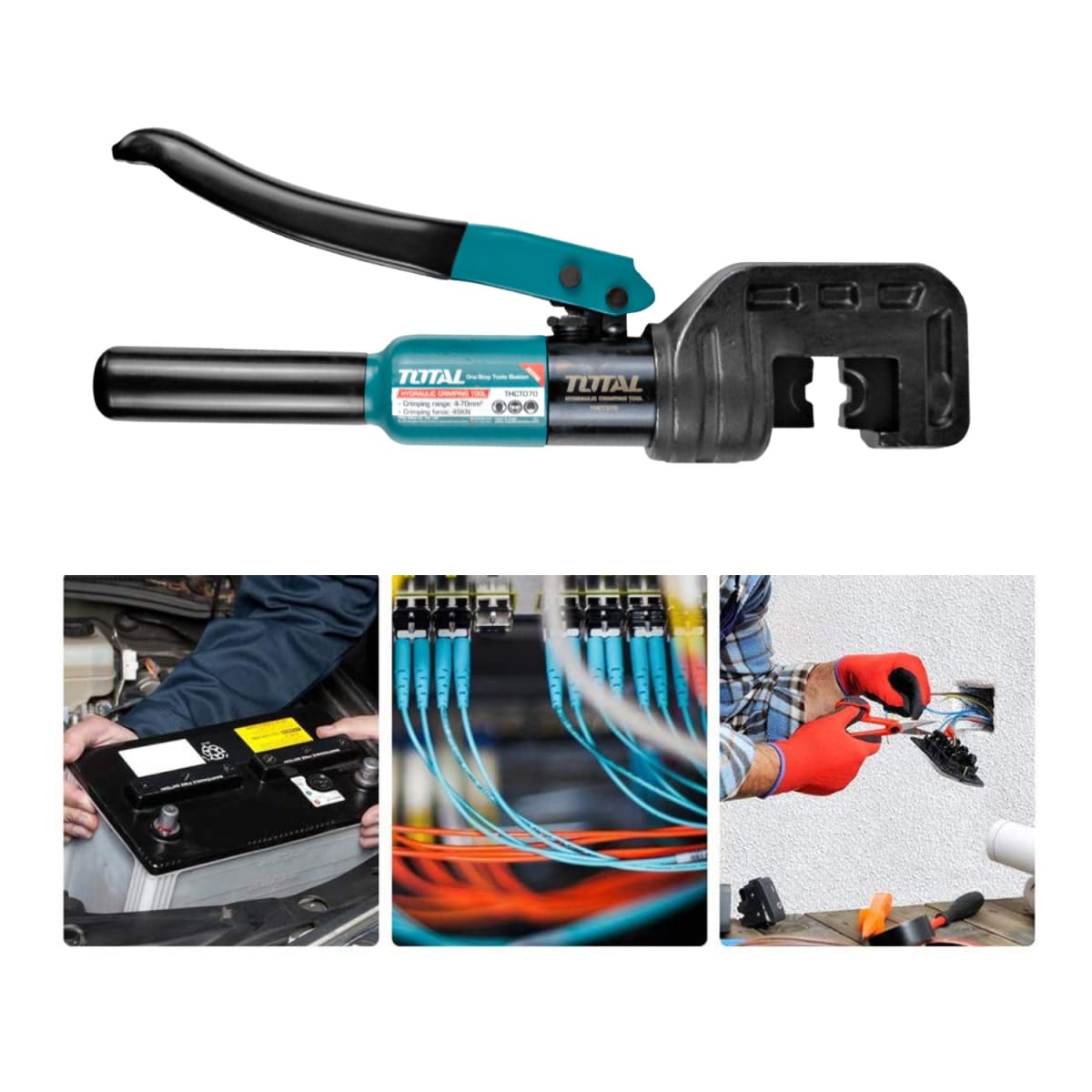 Crimpiadora hidráulica 4-70MM2 45kn Total4