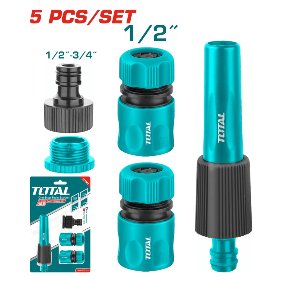 SET DE BOQUILLA Y CONECTORES PARA HIDROLAVADORA TOTAL3