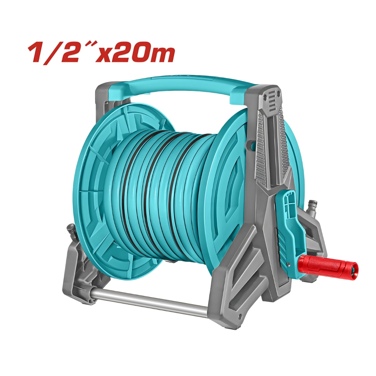 Carrete con manguera 20m incluye conectores Total2