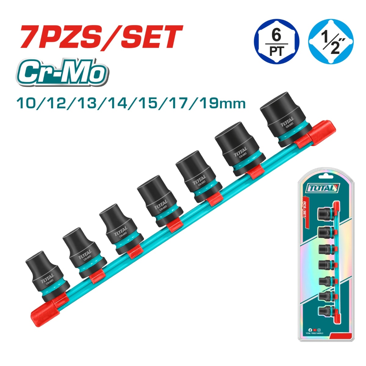 Set de Dado Impacto Corto 1/2