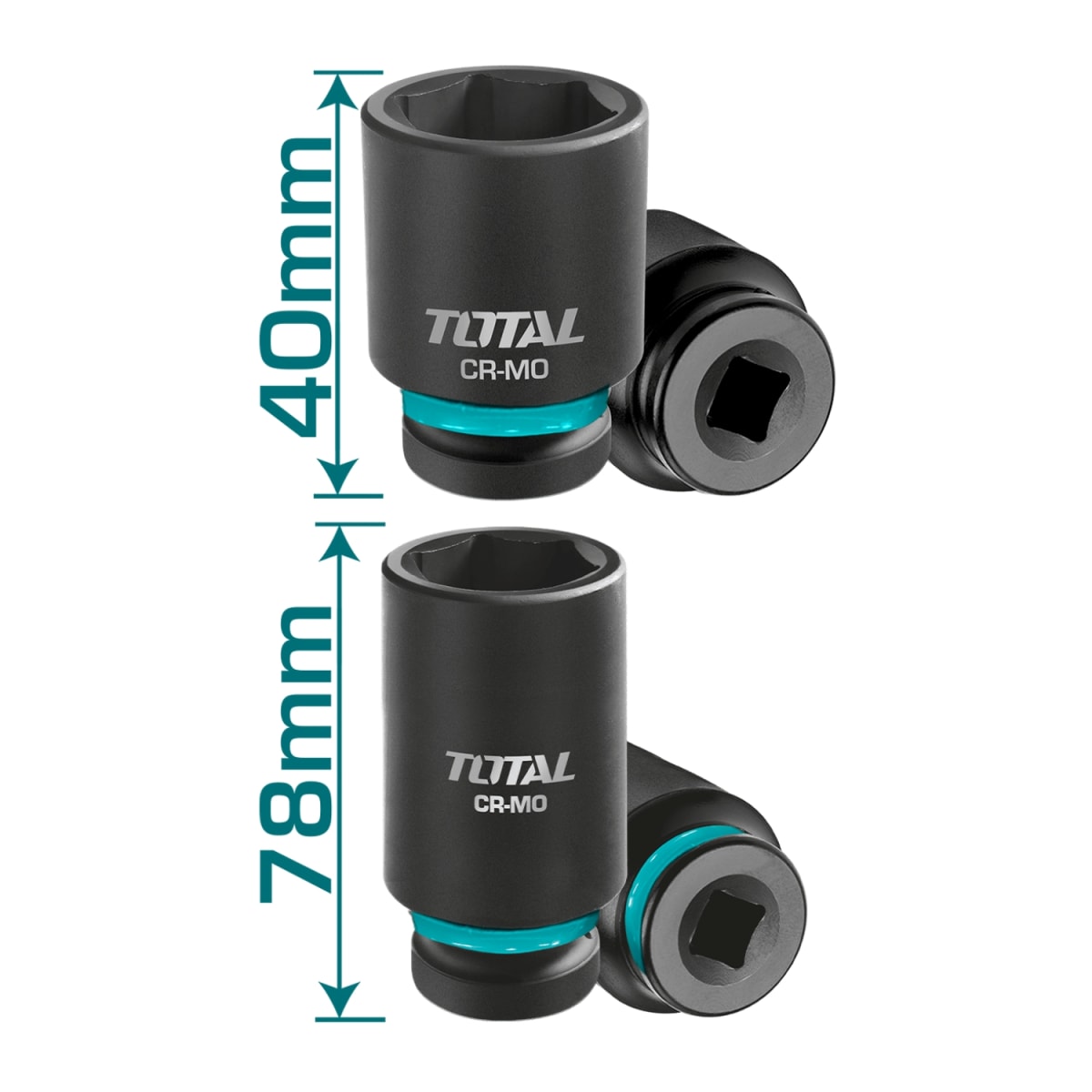 Set de Dados Impacto Tubulares 1/2'' x2(10-24mm 20pcs) Total3