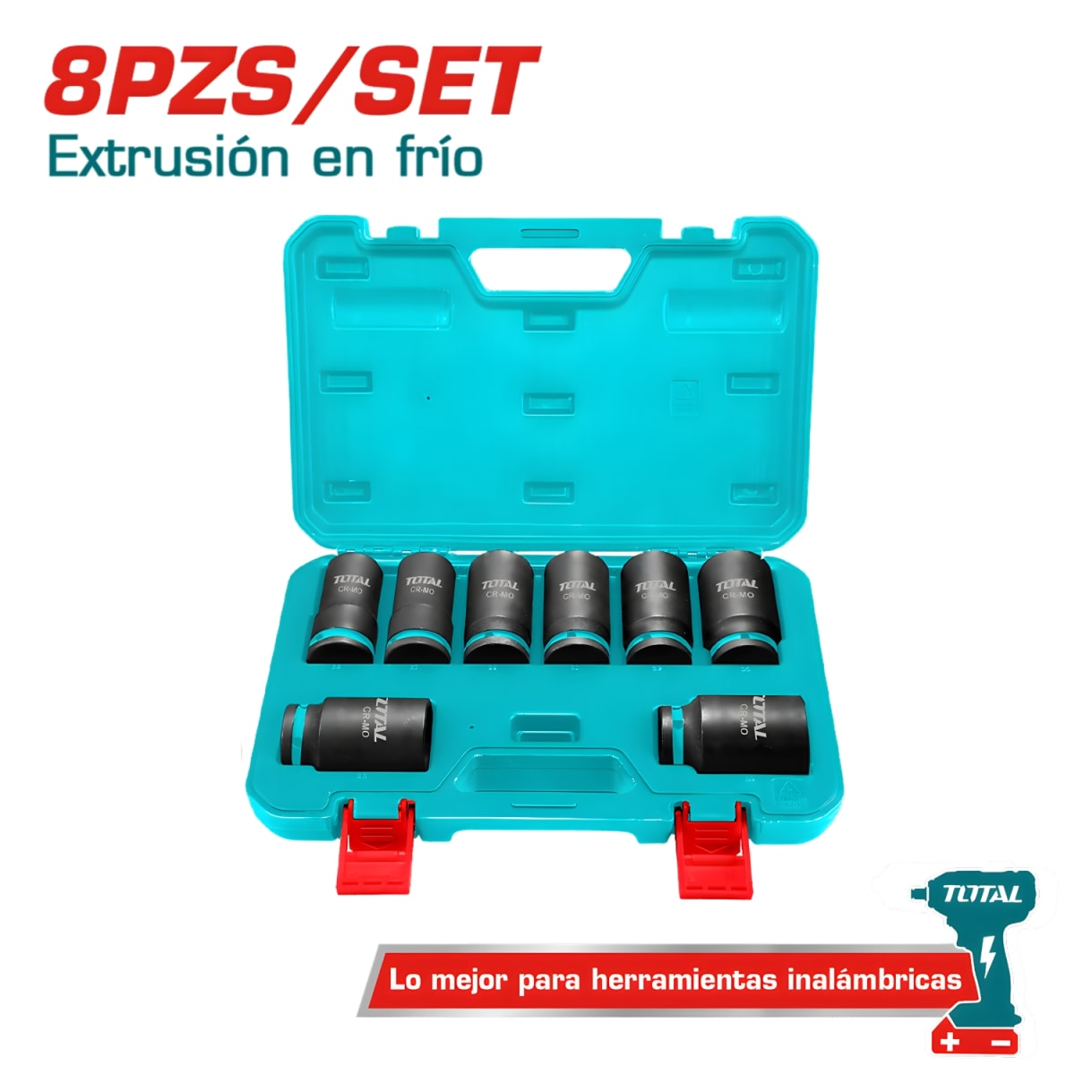 Set de Dados Tubulares de Alto Impacto 3/4 8pcs Total2