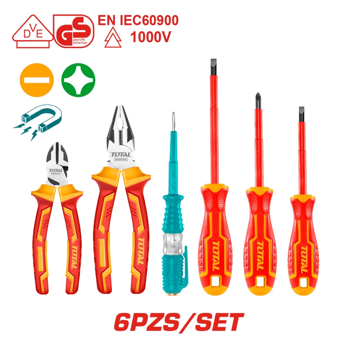 Set de Herramientas 6pcs 1000v Total2