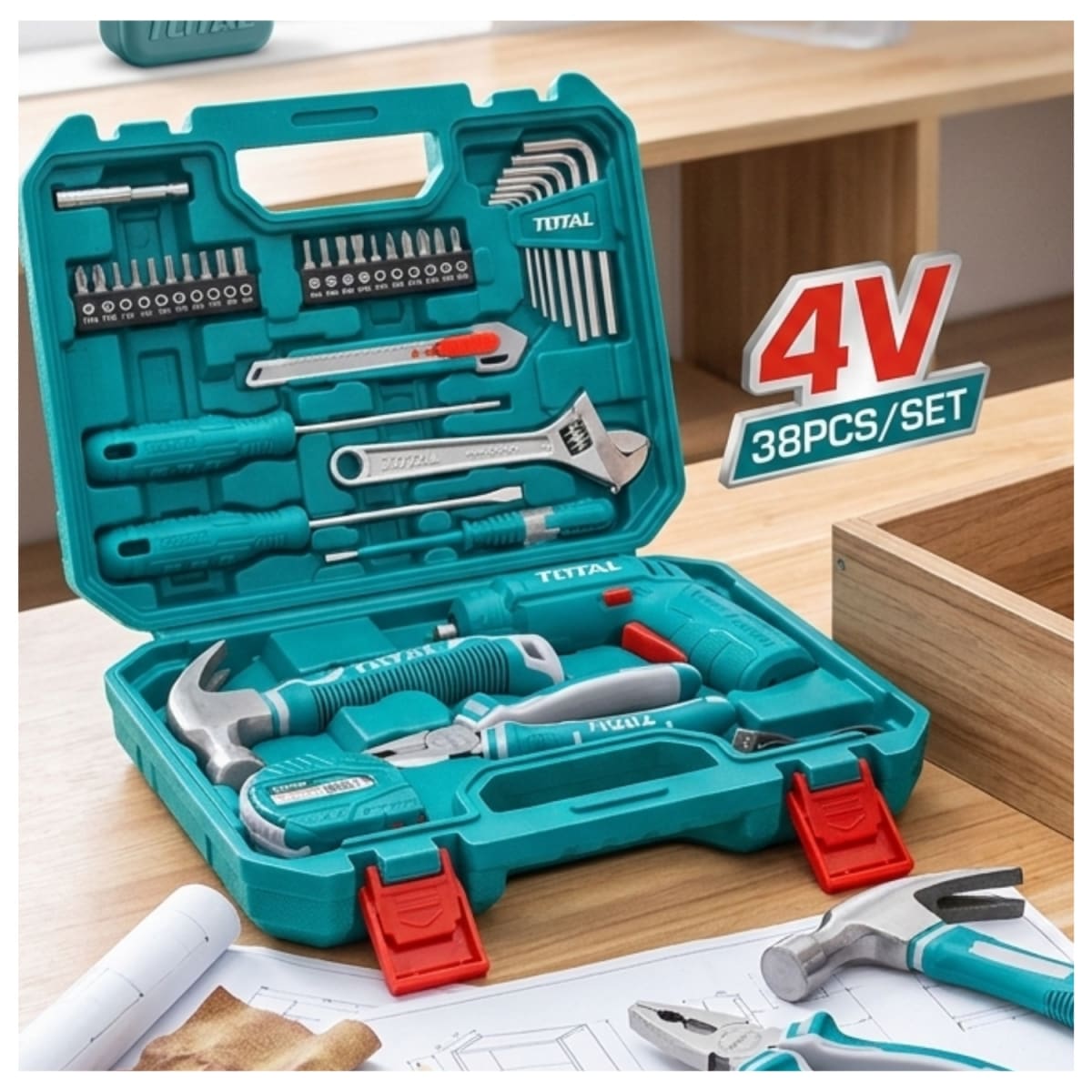 Set de Destornillador 4v + 38pcs Herramientas Total2