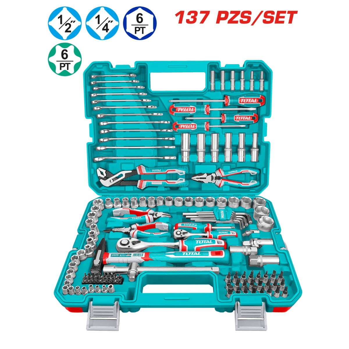 Set de Herramientas Combinadas y Manuales 137pcs Total2