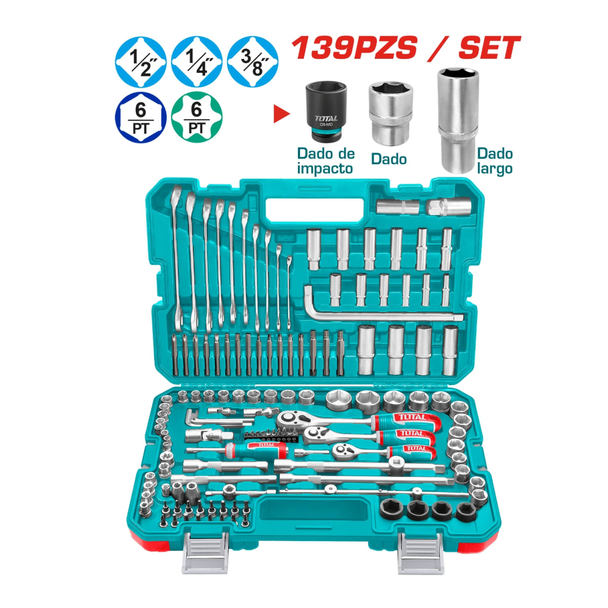 Set de Herramientas Combinadas 139pcs Total2