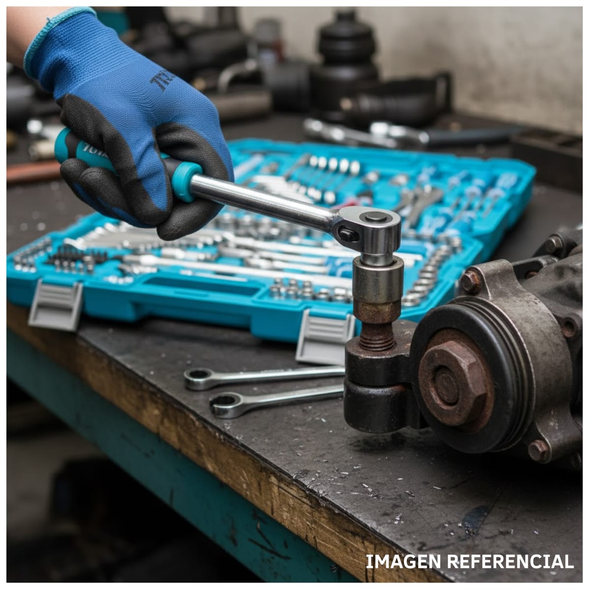 Set de Herramientas Combinadas de Llaves 142 pzs Total5