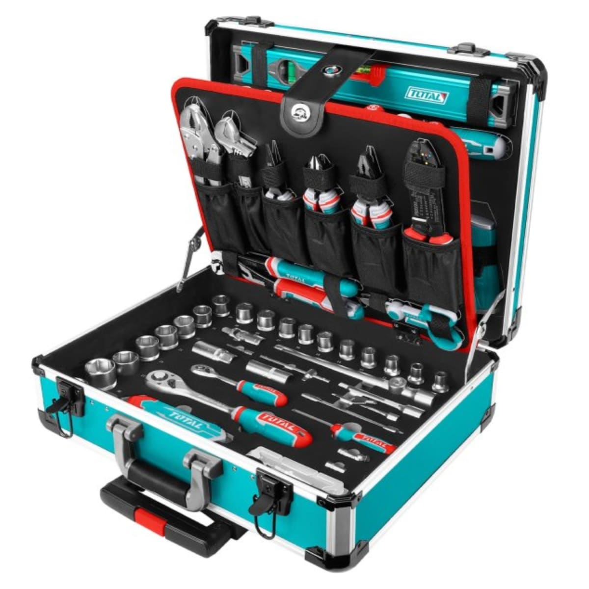Set de Herramientas Manuales 147pcs con Maletin Total3