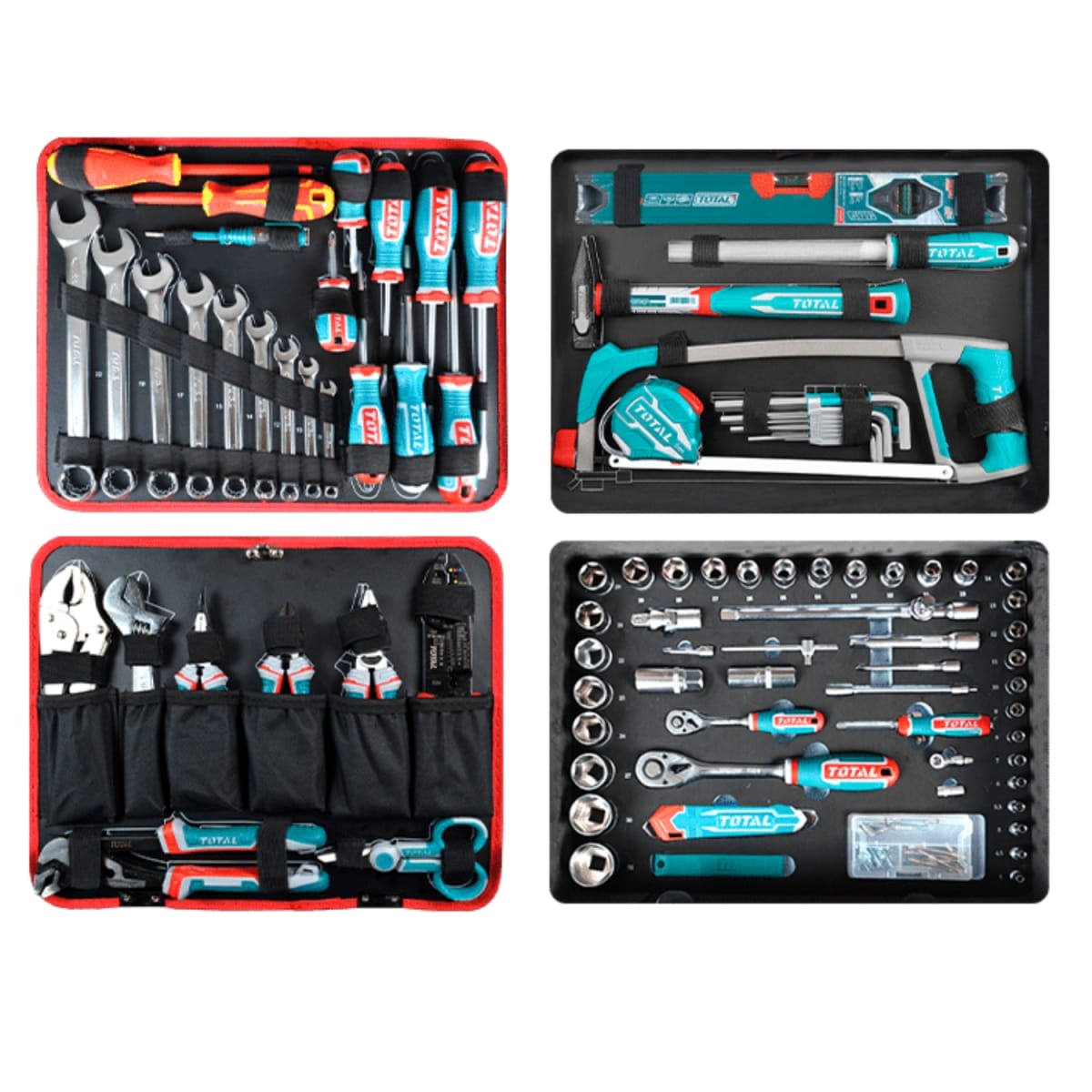 Set de Herramientas Manuales 147pcs con Maletin Total4