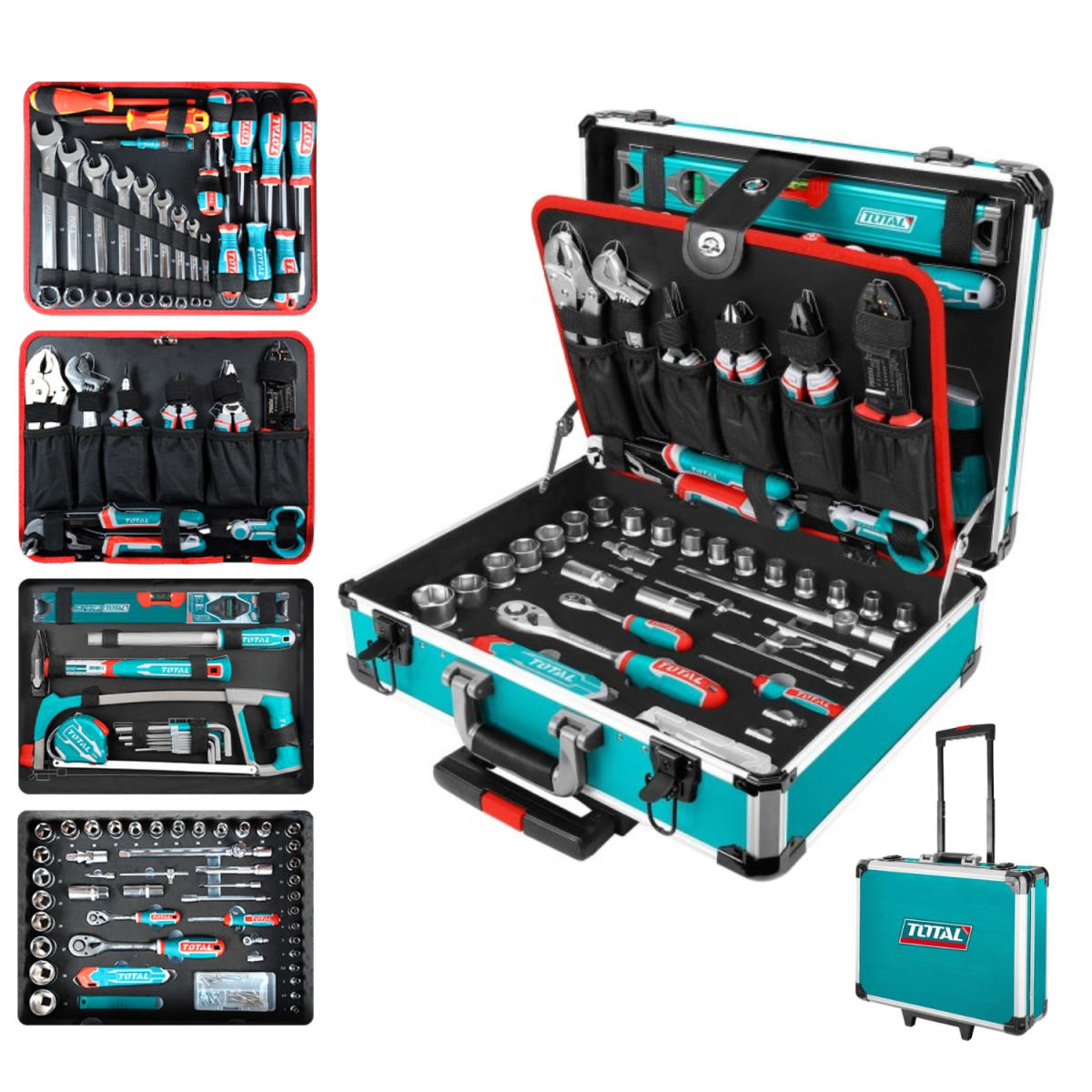 Set de Herramientas Manuales 147pcs con Maletin Total1