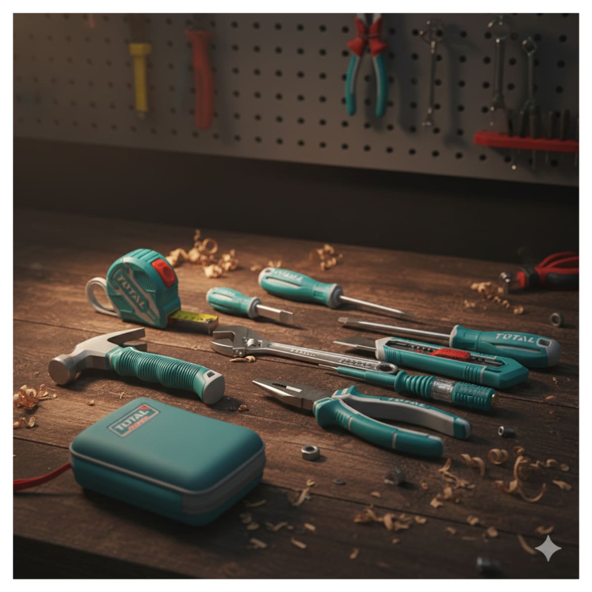 Set de Herramientas Manuales 9pcs con Maletin Total2