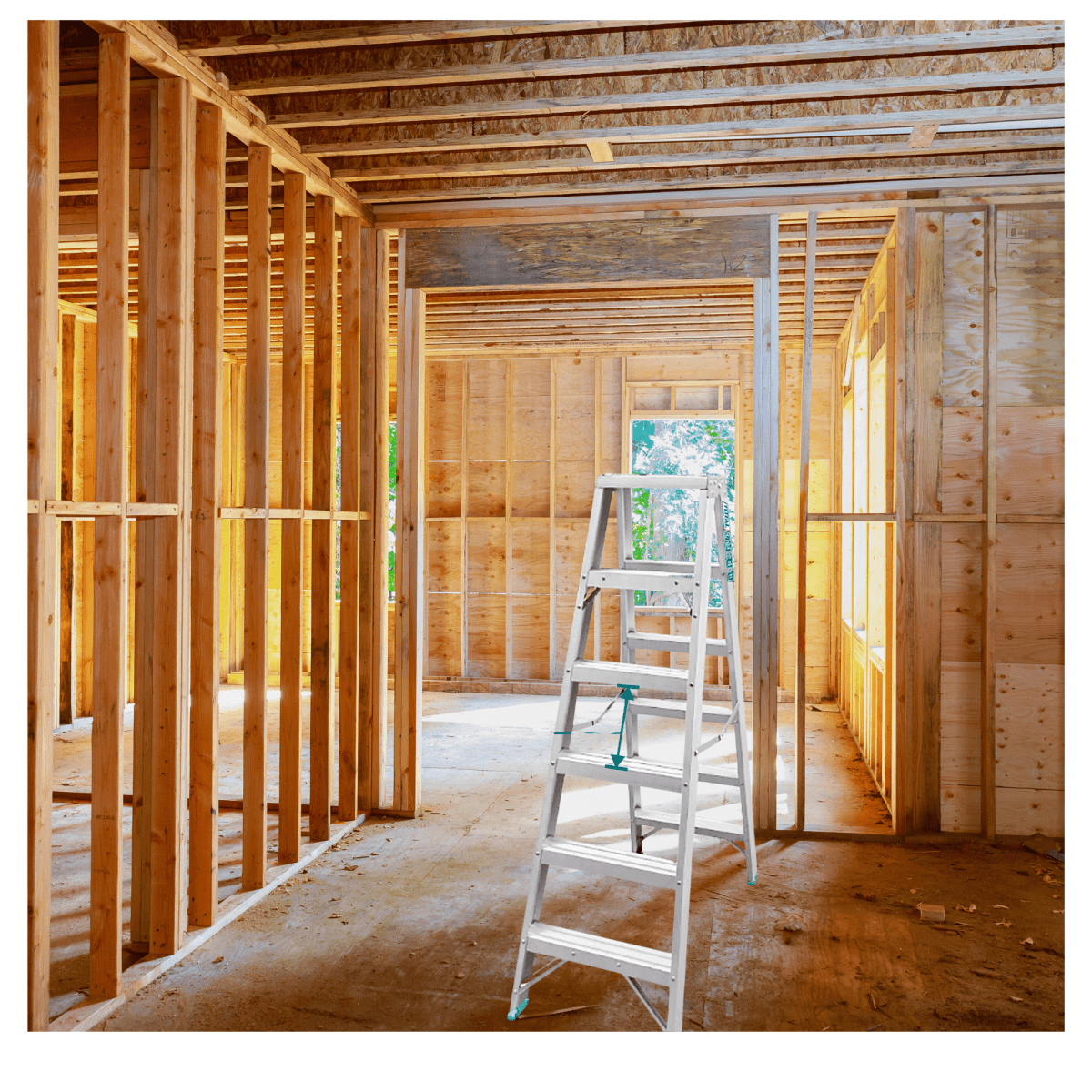 Escalera tijera doble acceso 6 peldaños soporta 150Kg Total4