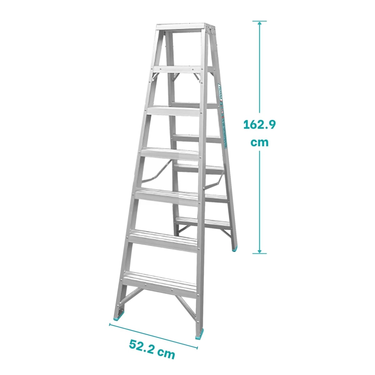 Escalera tijera doble acceso 7 peldaños soporta 150Kg Total2