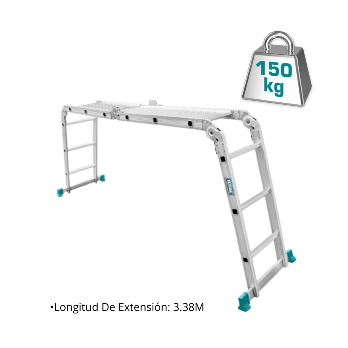Escalera multiposicion 12 peldaños incluye plataformas Total5